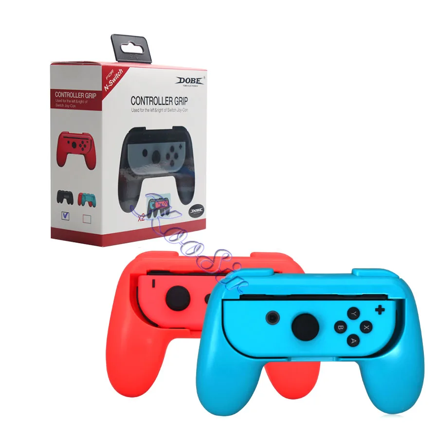 Red and Blue 2 pcs Nintendoswitch Joy con Comfortable Grips Nintend switch Handle Holder Controller Wheels for Nintendo Switch Games - Цвет: Red and Blue