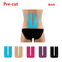 1 шт. нарезанные сзади кинезиологии Тип талии Спортивной Кинезиологии Лента медицинские эластичные спортивные мышцы Тип Фитнес спортивные повязки тейпирование ленты кинезиология