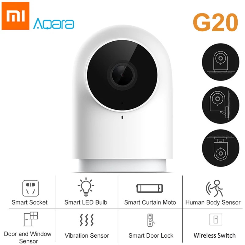 Xiaomi AQara G2 1080 P Smart IP Камера ZigBee шлюз Edition Ночное видение AI распознавания APP