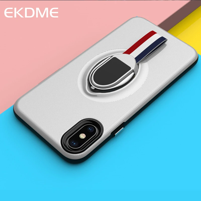 

90 Degree Round Protection TPU+PC Double Layer Case For iPhone 8 X 7 6 6S Plus Easy Take design Protective Full Cover Capa