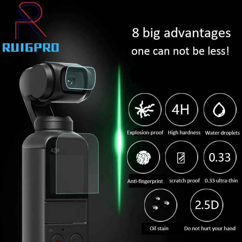 

New Arrival Osmo Pocket Tempered Film Premium 4H Screen Protector Film Accessories Osmo Pocket Camera Tempered Protective Film