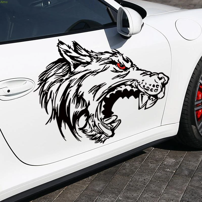 Betuttelen stroomkring Uitgebreid Cool fierce wolf design car stickers and decals,fashion die cut vinyl cover  accessories for audi a6/golf 7/opel astra g/audi|car sticker|car stickers  and decalsaccessories for audi - AliExpress