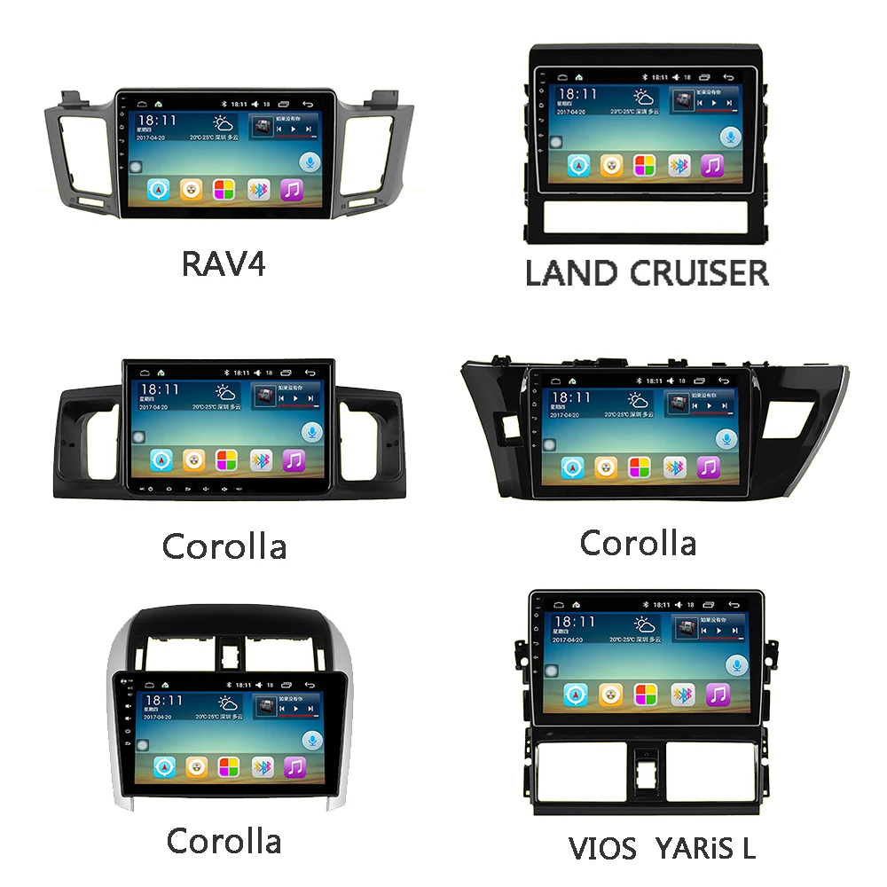 Perfect Panlelo For Toyota Corolla 2011 Multimedia Car Radio Autoradio 2din Video Player Navigation Android 7.1 For Toyota Corolla 2008 16