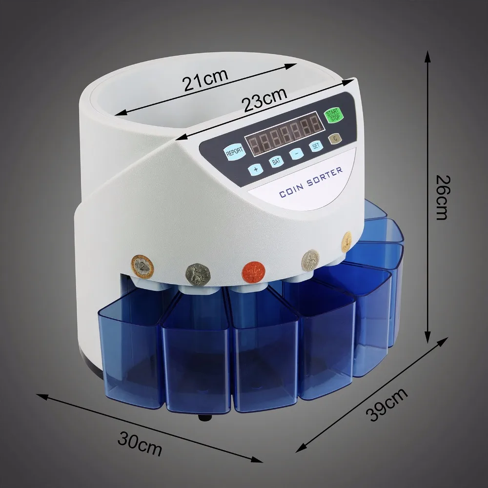 Новый авто электронный монета деньги счетчик валюты Счетный Сортировщик машина GBP