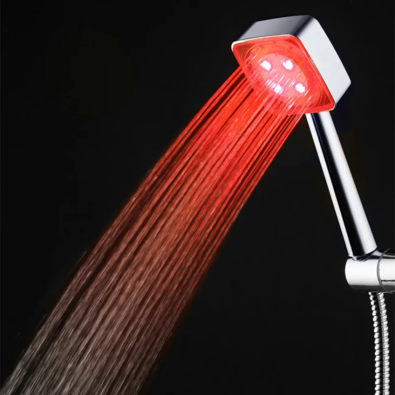 2017 New LED Shower Head Sprinkler Colorful Gradient Novelty Light