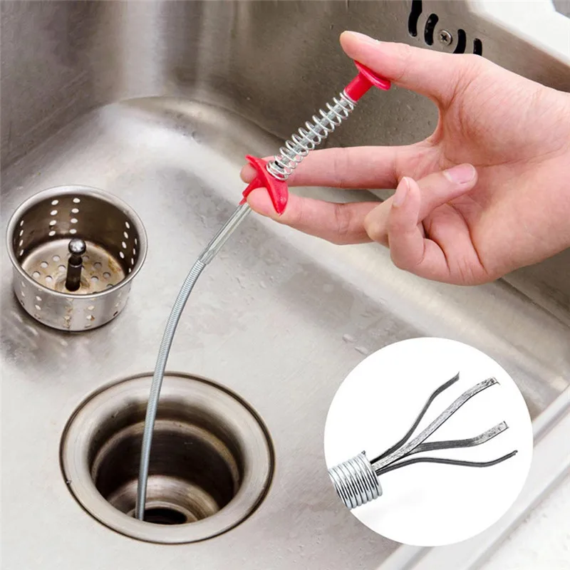 

New Stainless Steel Flexible Snake Hair Drain Clog Remover Relief Cleaning Tool Sewer cleaner tool
