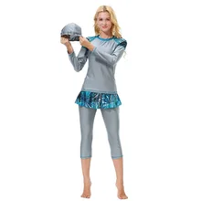 Мусульманский купальник солнцезащитный крем Буркини скромные купальники для женщин исламские дамы хиджаб с шляпой мусульманская одежда для плавания