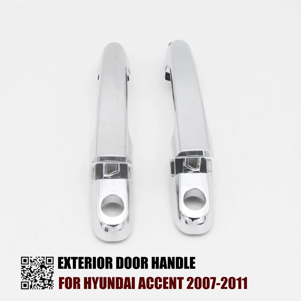 FRONT PAIRS EXTERIOR DOOR HANDLE CHROME FOR HYUNDAI ACCENT 2007 2011 RL