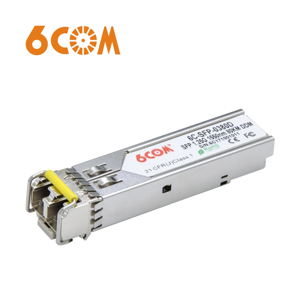 

6COM Generic Compatible 1000BASE-ZX SFP 1550nm 80km DOM Transceiver