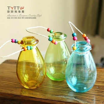 

2015 NEW High-quality Creative home elegant adornment, hydroponic color glass vase, bathroom window table vase