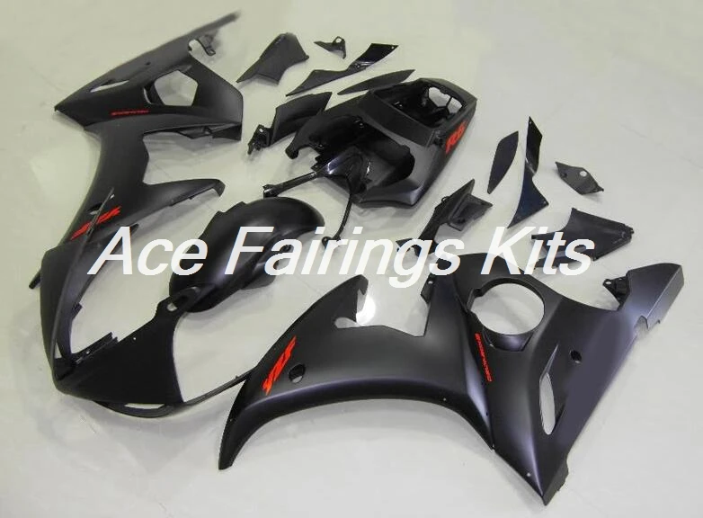 НОВЫЕ комплекты обтекателей подходят для Yamaha YZF 600 R6 03 04 05 YZF-R6 2003-2004-2005 мотоциклетный обтекатель abs набор Cowling черный матовый