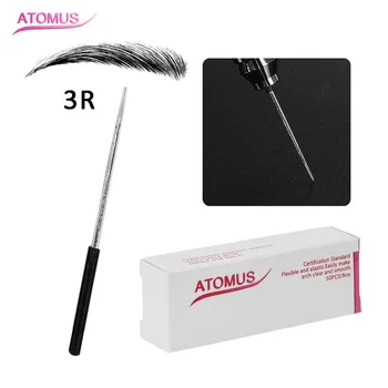 

50pcs 3R Permanent Makeup Needles Tebore Laminas Para Tebori Micro Agulhamento Agujas Microblading Sombreado Eyebrow Embroidery