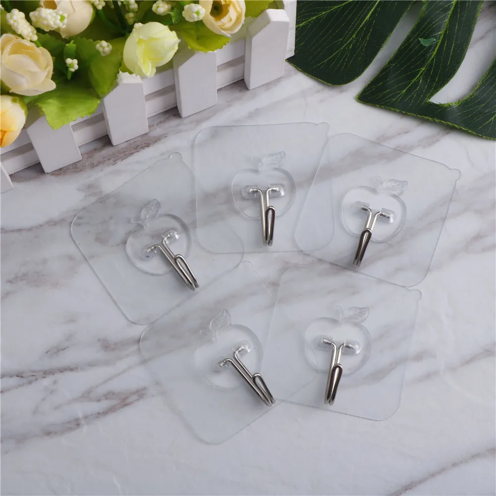 Bathroom Accessories 5PCs Transparent Suction Cup Sucker Wall Hooks Hanger Wall Storage Hangers mutfak For Kitchen Holder Bathroom Accessories 5PCs Transparent Suction Cup Sucker Wall Hooks Hanger Wall Storage Hangers mutfak For Kitchen Holder