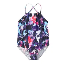 Детские купальники для девочек полиэстер Одна деталь купальники костюм бикини пляж бабочка купальники с принтом; комбинезон; одежда для K425