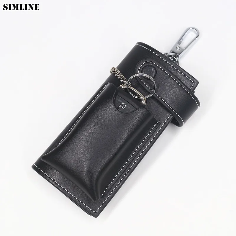 Мужской кошелек-ключница SIMLINE из натуральной воловьей кожи держатель для