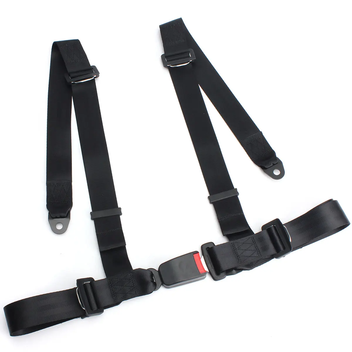 Universal Sports Racing Harness Car Safety Seat Belt Buckle 4 Point Fixing Mounting Quick Release Seatbelts