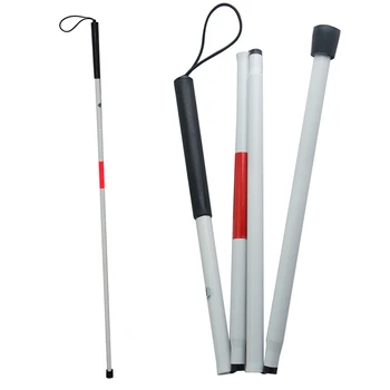 

Aluminum Mobility Folding Cane For the Blind White Cane 124cm