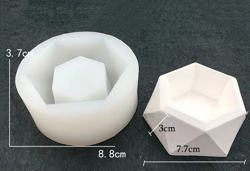 Суккулентные растения ваза силиконовые бетонные формы подсвечник горшок Гипсовая Штукатурка силиконовые формы цемент глина ремесла - Цвет: 3