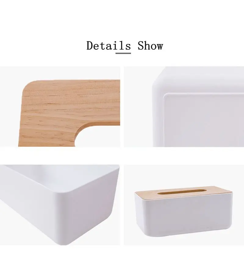 Домашний кухонный твердый деревянный пластиковый ящик для салфеток, японский простой бумажный держатель, аксессуары, коробка для хранения, контейнер для бумаги для гостиной