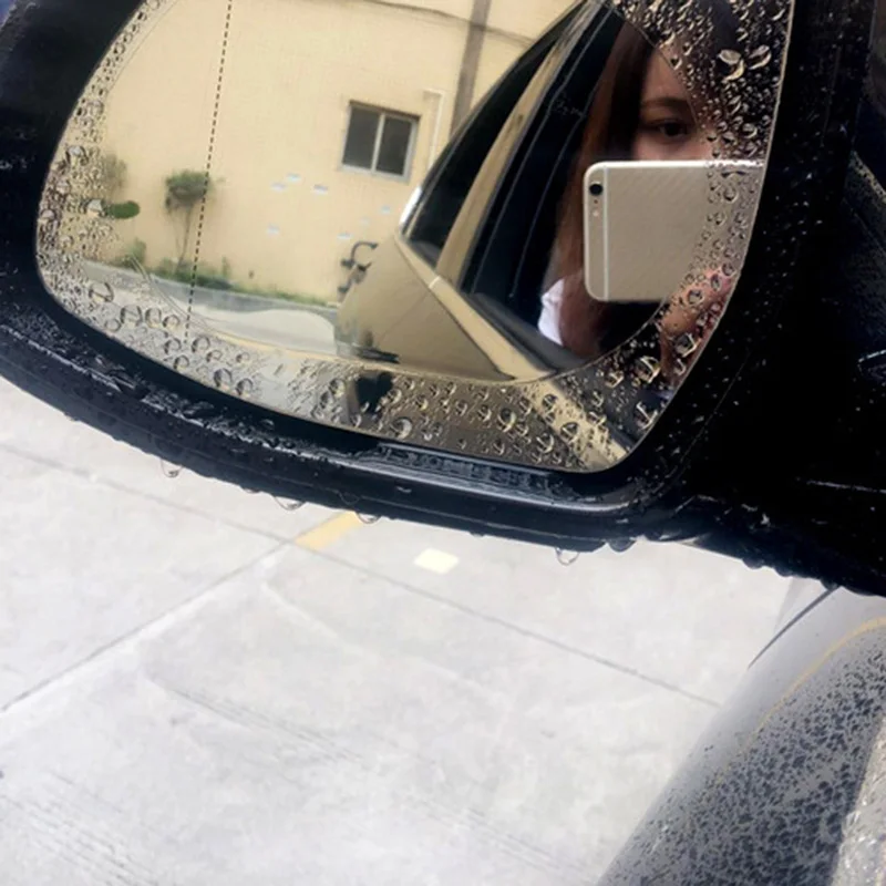

90*135MM 2PCS/Set Car Sticker Anti Fog Car Mirror Protective Film Window Clear Film Membrane Waterproof Car Mirror Sticker
