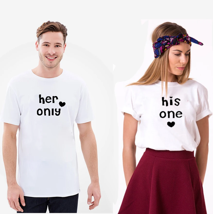 EnjoytheSpirit His One Her Only Matching Couple Tshirt His and Her ...