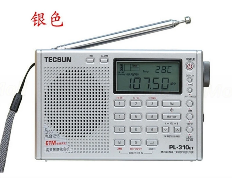 TECSUN телефон полный диапазон Коротковолновая радиостанция FM AM MW SW LW приемник DSP