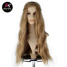 Miss U волосы Игра престолов девушка женский синтетический ролевые игры длинные волнистые коричневый парик с косой Косплей Полный парик Хэллоуин Вечерние