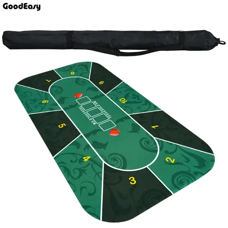 180x90 см роскошный резиновый Texas Hold\'em покерная скатерть с цветочным узором, коврик для настольной игры с 10 сидениями, игровой коврик для казино, набор - изображение