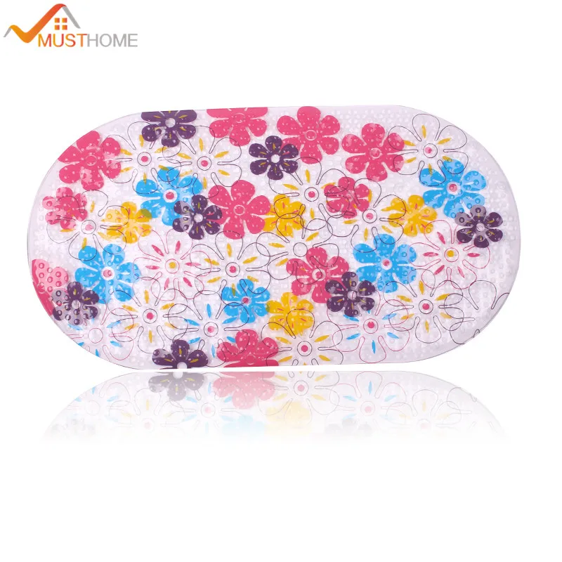 39cmx69cm Soft TPR Non Slip Baby Kids Safety Shower Bath Tub Mat Mildew