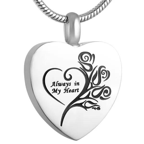 diseño de corazón con texto en inglés A Piece of my heart is in Heaven Joyería conmemorativa para madre colgante con cierre de cremallera y cierre de langosta 