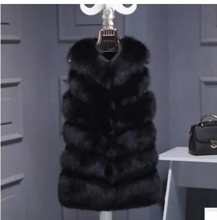 

Women Imitation Vest Coats Casual Plus Size Multi-Color Faux Fur Sleeveless Outwears Female Leisure Fake Fur Waistcoats K698