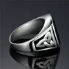 Punk Titanium Steel Ring for Men Jewelry Valknut Signet Ring Odin Symbol Norse Viking Biker Finger Ring Trendy Male Jewelry Gift ► Photo 2/6