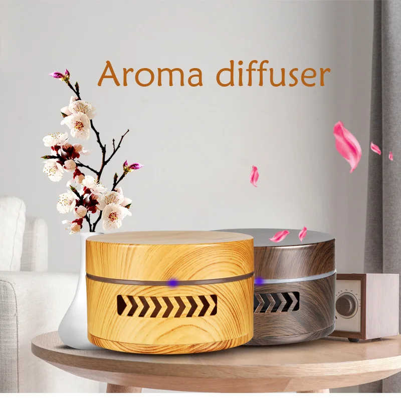 

Mini Aroma Essential Oil Diffuser Fragrance Air Purifier Portable Wood Grain Replaceable Battery Air Cleaner for Car or Home