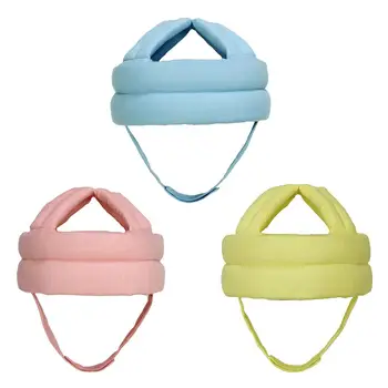 

Baby Linen Fabric Protective Hat Baby Toddler Head Protective Cap Safety Learn to Walk Cap Helmet Children Anti-Crash Cap