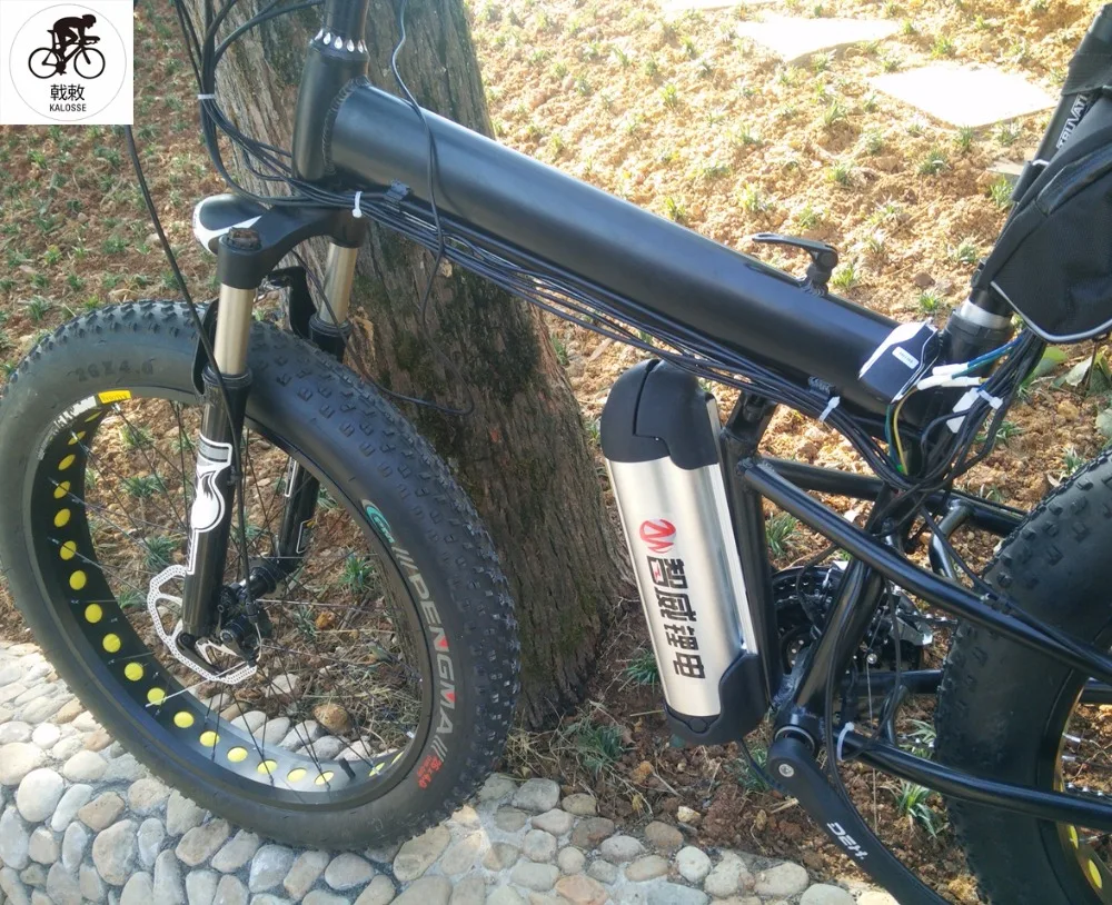 Clearance Kalosse 27 speed M390  Fat bike 48V 1000W  motor  Folding  electric  Beach  bike  26*4.0 electrical snow bike 5