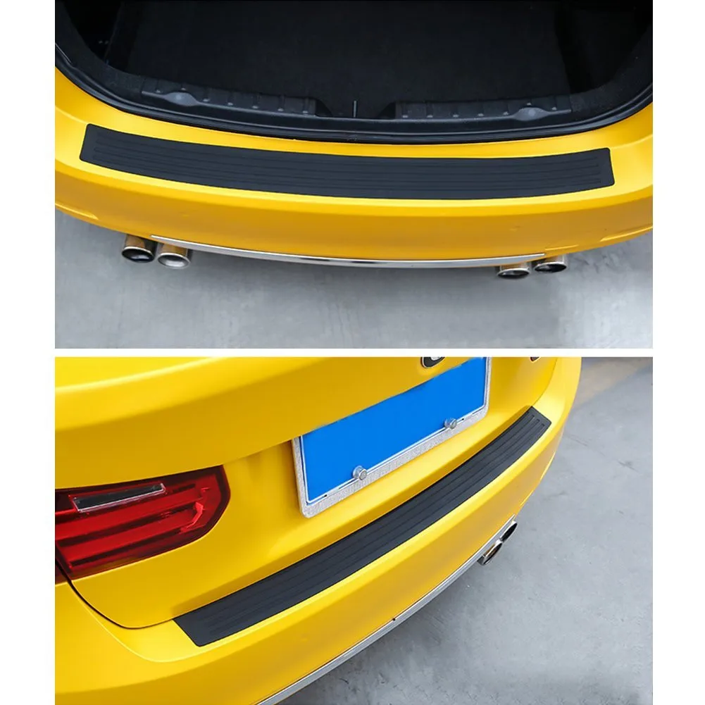 Universal Car Black Rear Bumper Sill//Protector Plate Rubber Cover Guard Trim Pad