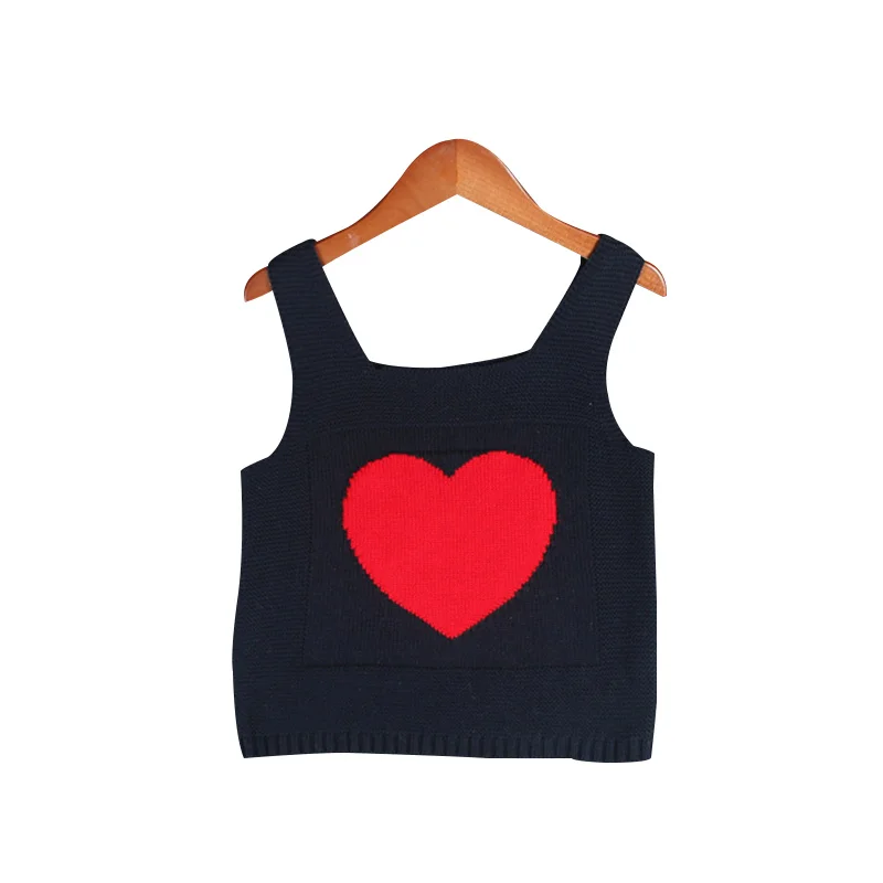 Heart Knitted Girls Sweater Fashion Kids Crochet Vest For Girls  Cotton Baby Autumn Coat Children Sweater Vest Girls Clothing (2)
