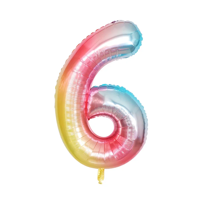 1 шт. 30 дюймов градиентные воздушные шары из фольги в виде цифр на ...