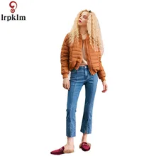 Для женщин зимние короткие Теплый пуховик для Для женщин тонкий свет пуховики корейский элегантный пальто новые CH582