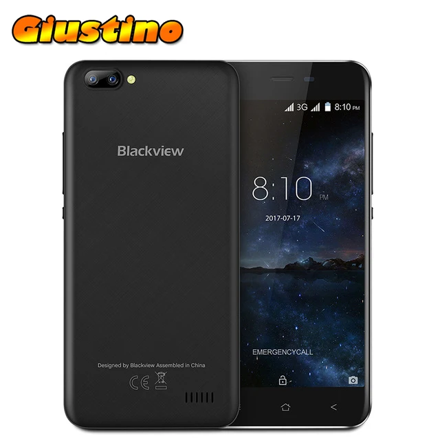 Blackview A7 Dual Rear Cameras Mobile Phone 5 Inch IPS HD MT6580A Quad Core Dual SIM