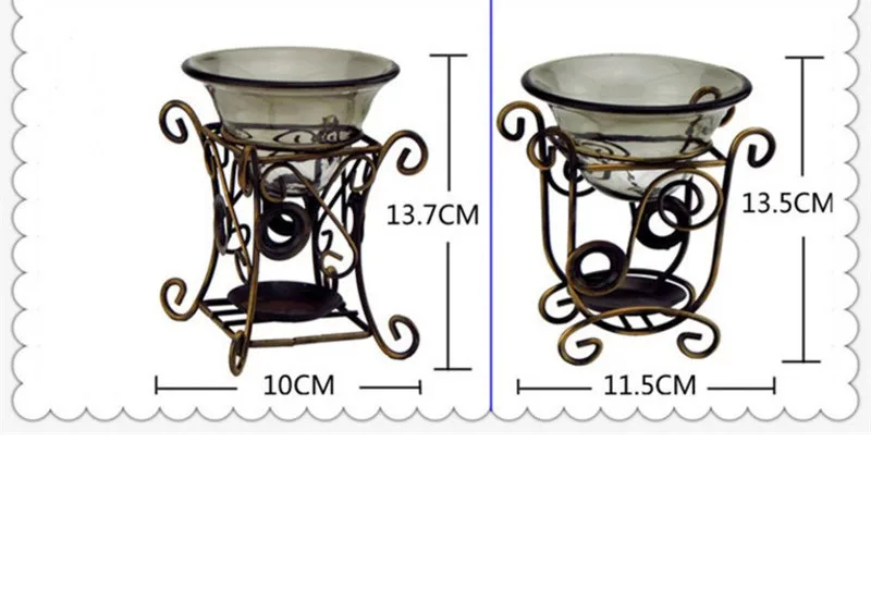 Железная Арома горелка подсвечник Европейский стиль романтическая масляная горелка ужин Железный ретро свадебное украшение Ароматерапия
