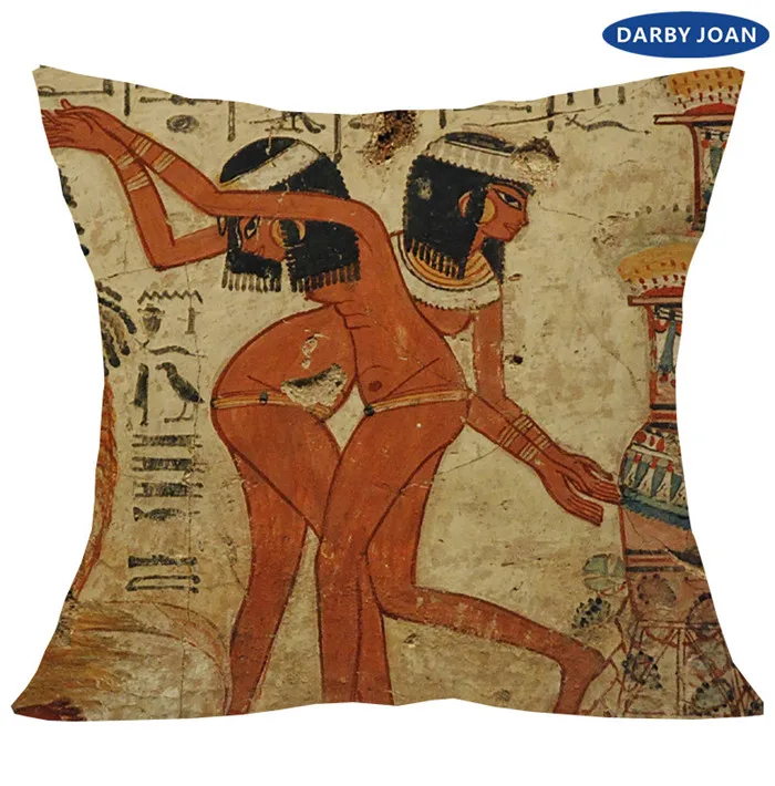 Наволочка квадратная декоративная подушка, Egyptische perkament pharoahs, Egyptische adellaar, Egyptische symbool - Цвет: As Photo Shows-12