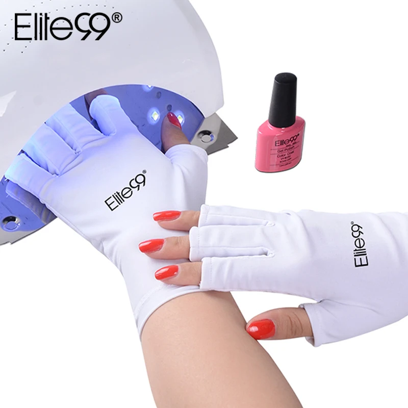  Elite99 1 Pair UV Protection Glove Nail Art Gel Anti UV Glove UV LED Lamp Nail Dryer Light Radiatio
