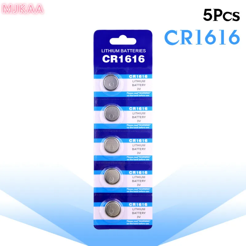 

5pcs/pack CR1616 Button Batteries DL1616 ECR1616 LM1616 Cell Coin Lithium Battery 3V CR 1616 For Watch Electronic Toy Remote