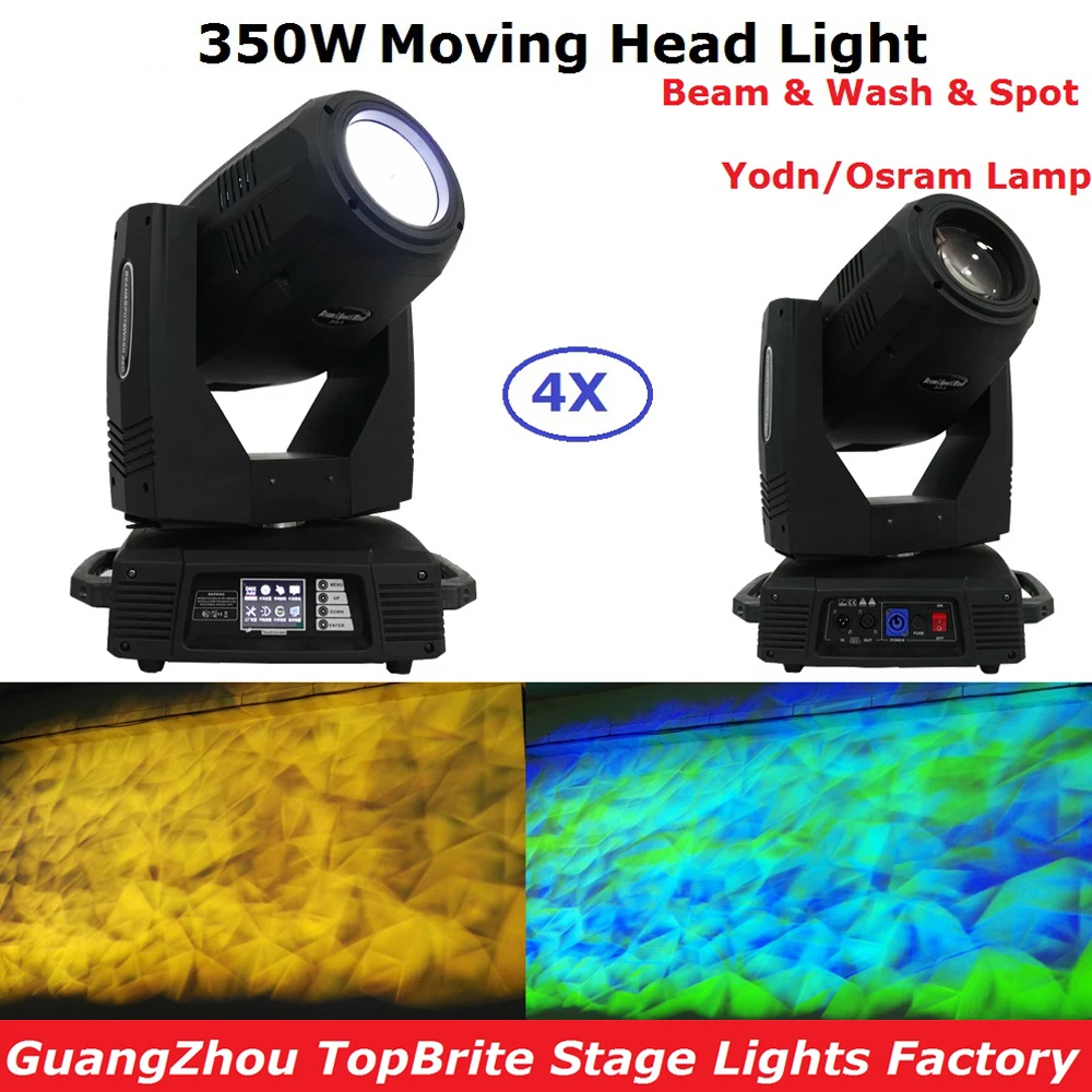 

Free Shipping 4XLot YODN 17R Spot Moving Head Light AC110-250V YODN 17R 350W Moving Head Beam Gobo Wash Light For Stage Dj Light