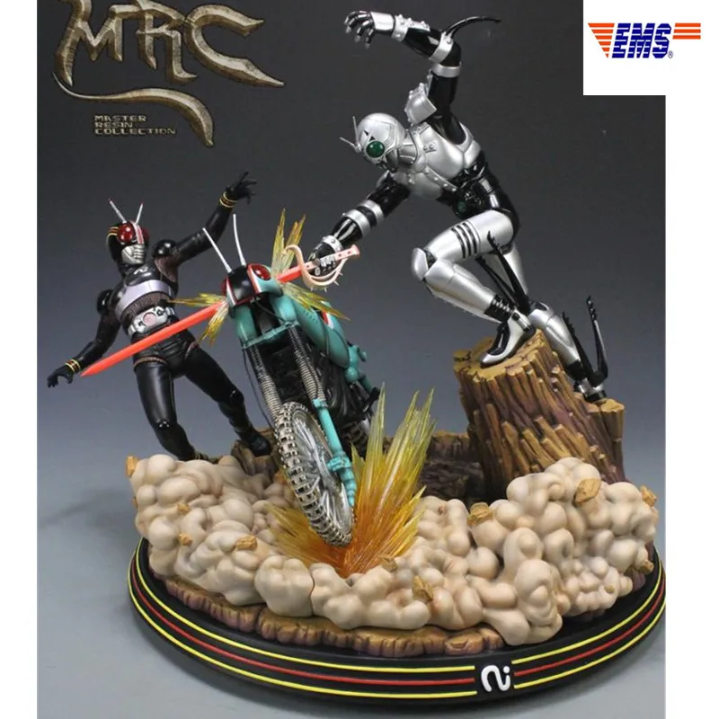 

Masked Rider Shadow Moon VS Black Knight Battle Scenes Resin Statue Action Figure Collection Model Toy X524