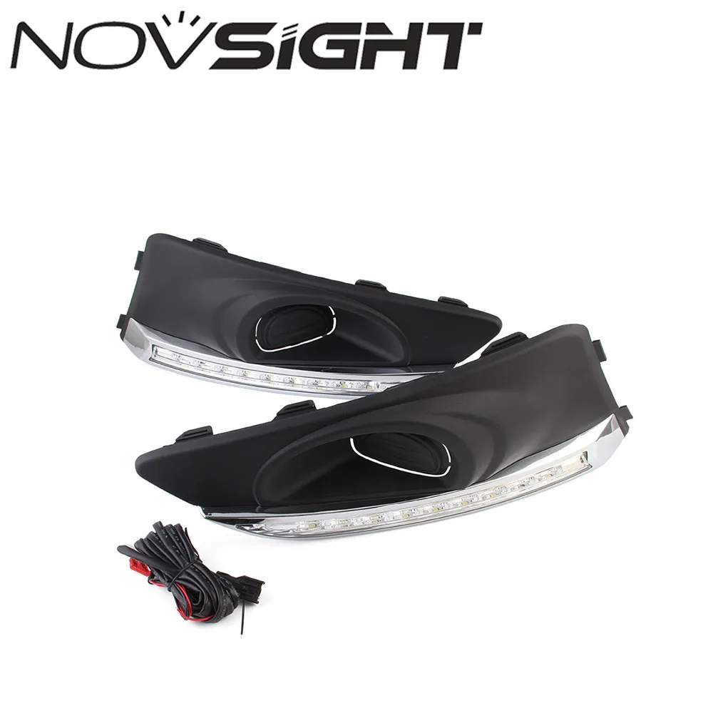 

NOVSIGHT Car LED Assembly DRL Driving Daytime Running Lights Fog Lamp Day Light For Chevrolet Aveo 2012-2015 D30