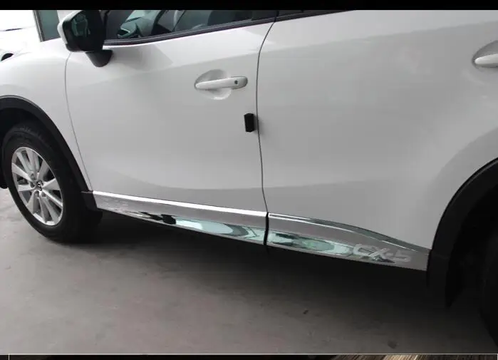 

JIOYNG ABS Chrome CAR SIDE DOOR BODY PROTECTOR Molding COVER TRIM FOR 12-16 MAZDA CX-5 CX5 2012 2013 2014 2015 2016