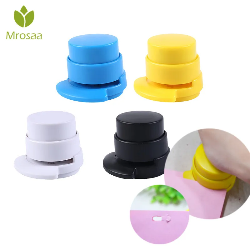 Mini Safe Stapleless Stapler Office Home Paper Binding Binder Portable