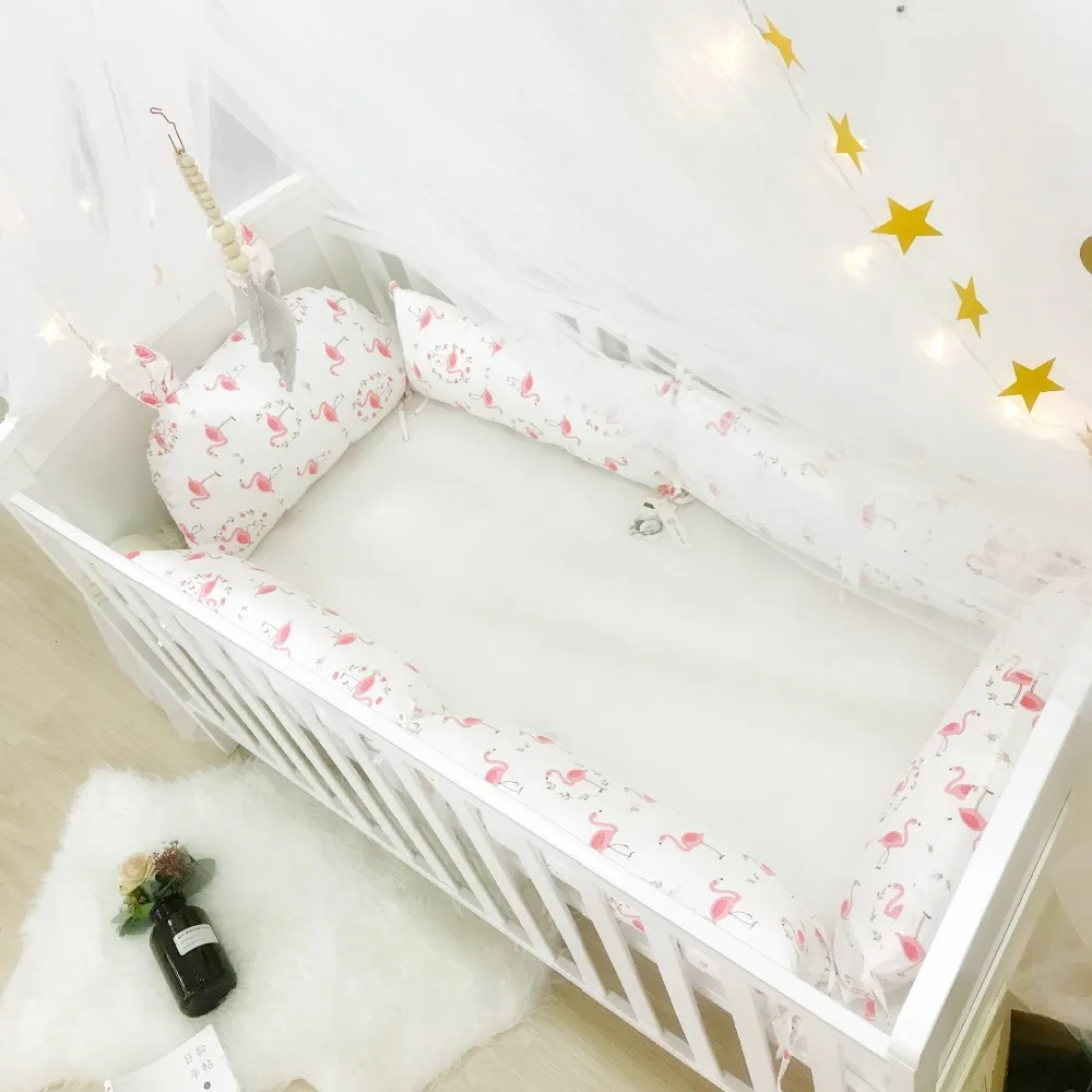 Baby Cot Bed Bumper Set Newborn Crib Accessories Long Pillow For Bed Room Decor Baby Bedding Beds Linen Set Baby Products Cotton 25